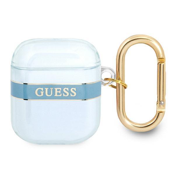 Guess GUA2HHTSB Blue Strap Collection Kryt AirPods 1/2