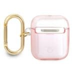Guess GUA2HHTSP Pink Strap Collection Kryt AirPods 1/2