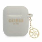 Guess GUA2LSC4EG Grey Silicone Charm 4G Collection Kryt AirPods 1/2