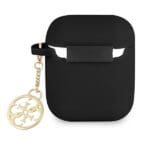 Guess GUA2LSC4EK Black Silicone Charm 4G Collection Kryt AirPods 1/2