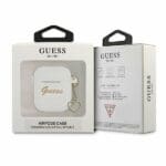 Guess GUA2LSCHSH White Silicone Charm Collection Kryt AirPods 1/2