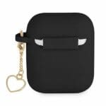 Guess GUA2LSCHSK Black Silicone Charm Collection Kryt AirPods 1/2