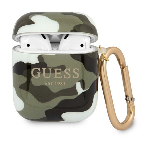 Guess GUA2UCAMA Khaki Camo Collection Kryt AirPods 1/2