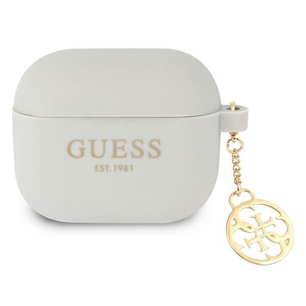 Guess GUA3LSC4EG Grey Silicone Charm 4G Collection Kryt AirPods 3