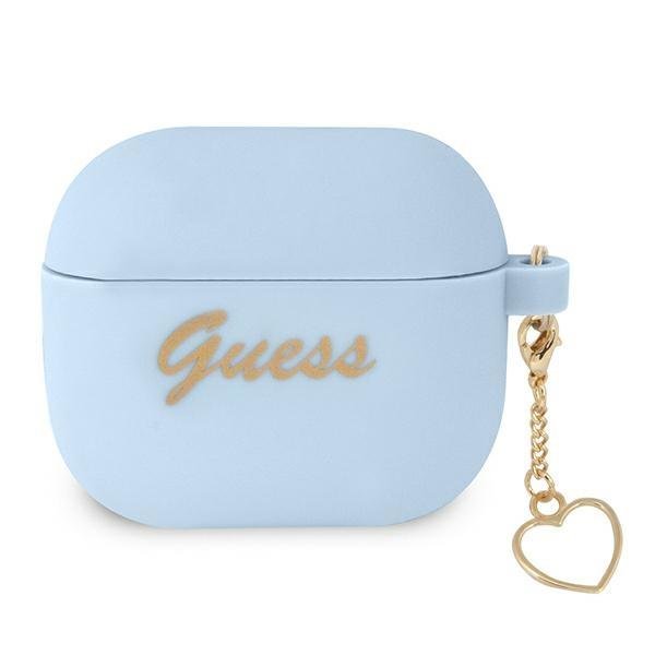 Guess GUA3LSCHSB Blue Silicone Charm Collection Kryt AirPods 3