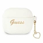 Guess GUA3LSCHSH White Silicone Charm Collection Kryt AirPods 3