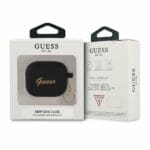 Guess GUA3LSCHSK Black Silicone Charm Collection Kryt AirPods 3