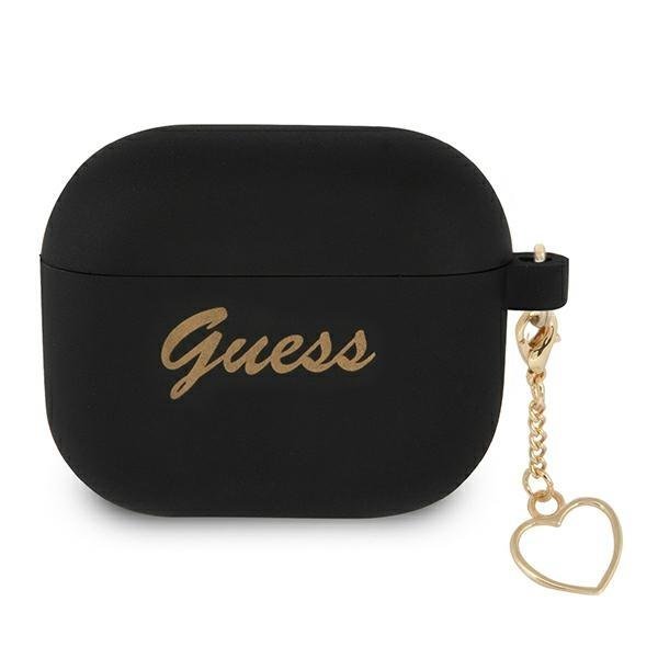 Guess GUA3LSCHSK Black Silicone Charm Collection Kryt AirPods 3