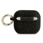Guess GUA3SGGEK Black Silicone Glitter Kryt AirPods 3