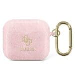 Guess GUA3UCG4GP Pink Glitter Collection Kryt AirPods 3