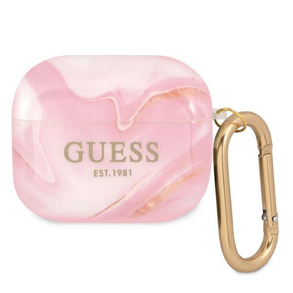 Guess GUA3UNMP Pink Marble Collection Kryt AirPods 3