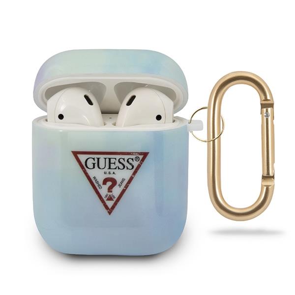 Guess GUACA2TPUMCGC02 Blue Tie & Dye Collection Kryt AirPods 1/2