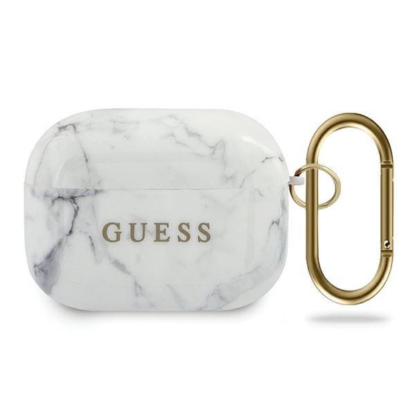Guess GUACAPTPUMAWH White Marble Collection Kryt AirPods Pro