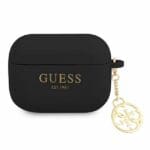 Guess GUAPLSC4EK Black Silicone Charm Collection Kryt AirPods Pro