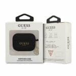Guess GUAPLSC4EK Black Silicone Charm Collection Kryt AirPods Pro