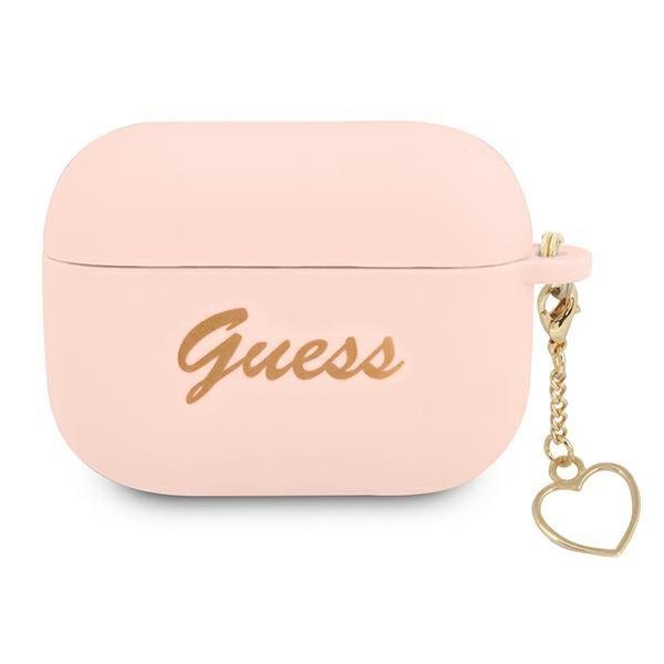 Guess GUAPLSCHSP Pink Silicone Charm Collection Kryt AirPods Pro