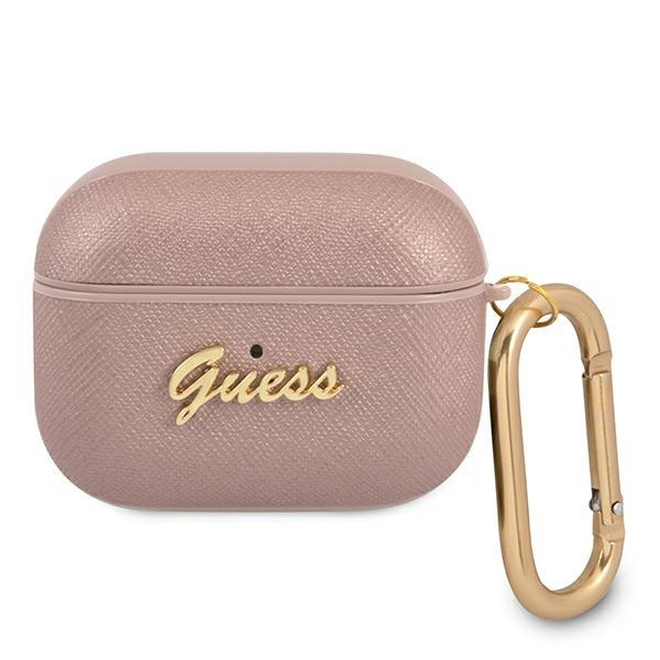 Guess GUAPSASMP 4G Collection Saffiano Pink Kryt AirPods Pro