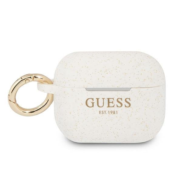 Guess GUAPSGGEH Transparent Silicone Glitter Kryt AirPods 3