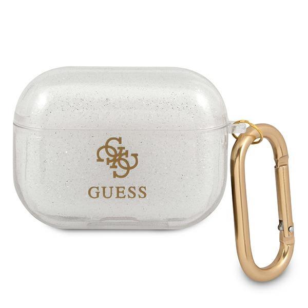 Guess GUAPUCG4GT Transparent Glitter Collection Kryt AirPods Pro