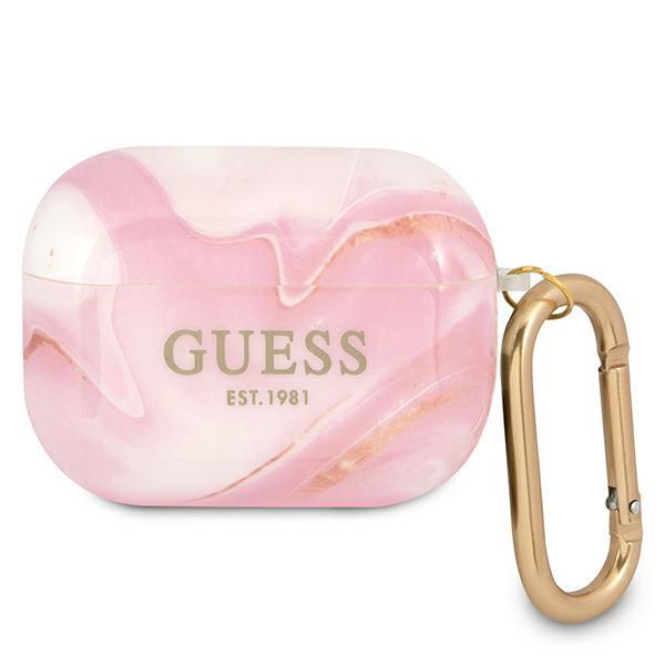 Guess GUAPUNMP Pink Marble Collection Kryt AirPods Pro
