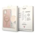Guess GUBPP12MH4EACSP Pink 4G Print MagSafe Kryt + Nabíjačka iPhone 12/12 Pro