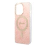 Guess GUBPP13LH4EACSP Pink 4G Print MagSafe Kryt + Nabíjačka iPhone 13 Pro
