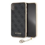 Guess GUHCI65GF4GGR Grey 4G Charms Collection Kryt iPhone XS Max