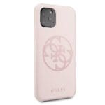 Guess GUHCN58LS4GLP Light Pink Silicone 4G Tone On Tone Kryt iPhone 11 Pro