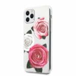 Guess GUHCN58ROSTRT Transparent Flower Desire Pink & White Rose Kryt iPhone 11 Pro