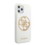 Guess GUHCN58TPUWHGLG White Glitter 4G Circle Logo Kryt iPhone 11 Pro