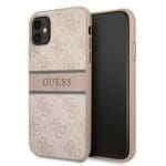 Guess GUHCN614GDPI Stripe Pink Kryt iPhone 11