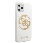 Guess GUHCN65TPUWHGLG White Hardcase Glitter 4G Circle Logo Kryt iPhone 11 Pro Max