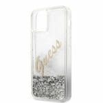 Guess GUHCP12LGLVSBL Glitter Vintage Script Silver Kryt iPhone 12 Pro Max