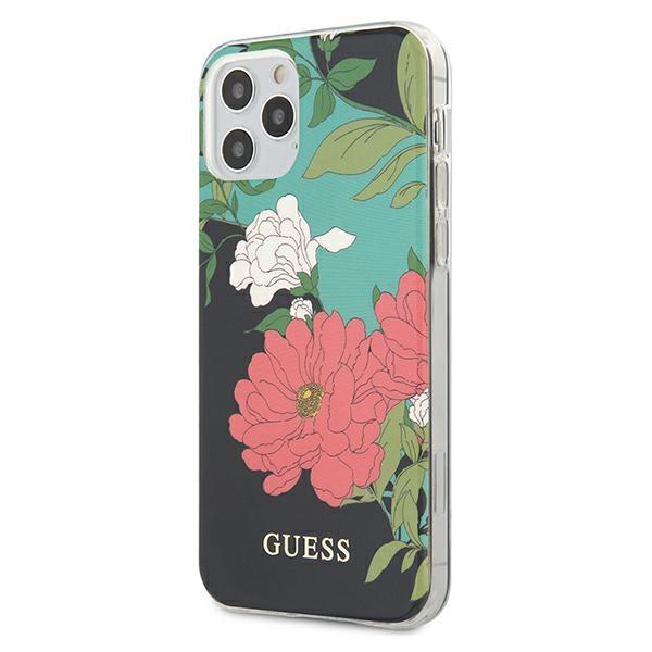 Guess GUHCP12LIMLFL01 Black N°1 Flower Collection Kryt iPhone 12 Pro Max