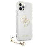 Guess GUHCP12LKS4GGO Transparent 4G Gold Charms Collection Kryt iPhone 12 Pro Max