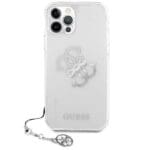 Guess GUHCP12LKS4GSI Transparent 4G Silver Charms Collection Kryt iPhone 12 Pro Max