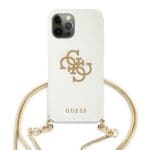 Guess GUHCP12LLSC4GWH 4G Gold Chain ​​Collection White Kryt iPhone 12 Pro Max