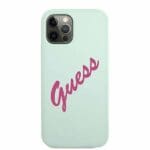 Guess GUHCP12LLSVSBF Silicone Vintage Fuchsia/Mint Kryt iPhone 12 Pro Max