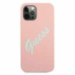 Guess GUHCP12LLSVSPG Silicone Vintage Pink/Mint Kryt iPhone 12 Pro Max