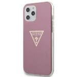 Guess GUHCP12LPCUMPTPI Pink Metallic Collection Kryt iPhone 12 Pro Max