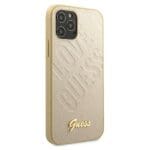 Guess GUHCP12LPUILGLG Gold Iridescent Love Script Gold Logo Kryt iPhone 12 Pro Max
