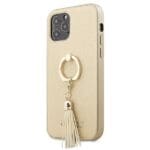 Guess GUHCP12LRSSABE Beige Saffiano With Ring Stand Kryt iPhone 12 Pro Max