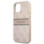 Guess GUHCP12M4GDPI Pink 4G Stripe Kryt iPhone 12/12 Pro