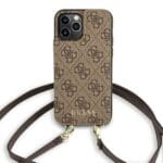 Guess GUHCP12MCB4GB Brown 4G Crossbody Cardslot Kryt iPhone 12/12 Pro