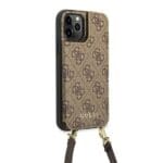 Guess GUHCP12MCB4GB Brown 4G Crossbody Cardslot Kryt iPhone 12/12 Pro