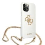 Guess GUHCP12MLSC4GWH 4G Gold Chain ​​Collection WHTE Kryt iPhone 12/12 Pro