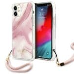 Guess GUHCP12SKSMAPI Marble ​​Collection Pink Kryt iPhone 12 Mini
