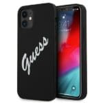 Guess GUHCP12SLSVSBW Silicone Vintage Black/White Kryt iPhone 12 Mini
