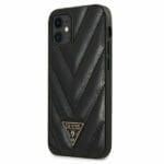 Guess GUHCP12SPUVQTMLBK V-QUILTED Collection Black Kryt iPhone 12 Mini