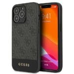 Guess GUHCP13LG4GLGR Grey 4G Stripe Collection Kryt iPhone 13 Pro